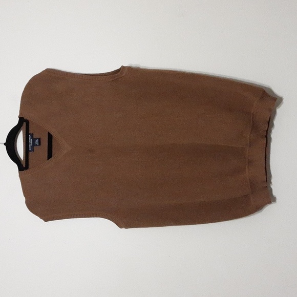 Daniel Cremieux vest men's L alpaca blend brown Y2K V-neck soft casual grandpa - Picture 1 of 5